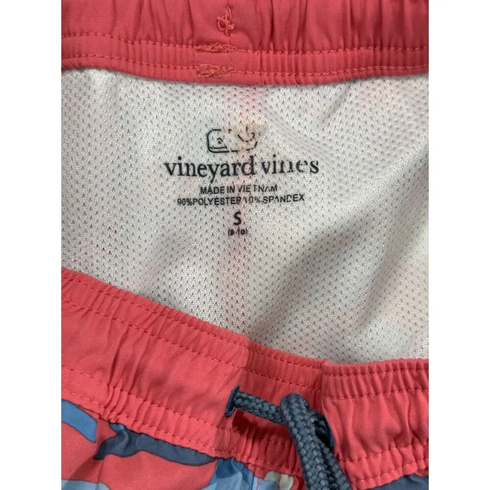 Vineyard Vines Boys Chappy Swim Trunks Size S 8-10 Camo Pattern Lined